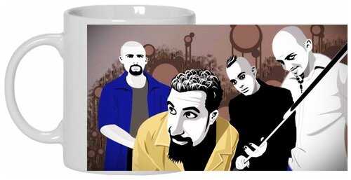 Кружка System of a Down, Систем оф а Даун №8, Обычная