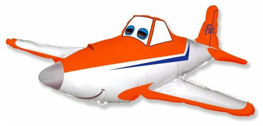Воздушный шар из фольги. Фигура. Самолет гоночный, оранжевый (44'/112 см, ESP)