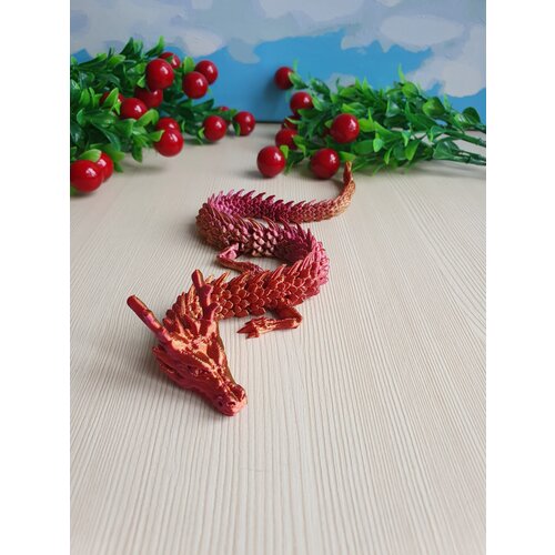 Китайский дракон 35 см трехцветный