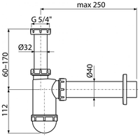 Сифон для биде AlcaPLAST A43