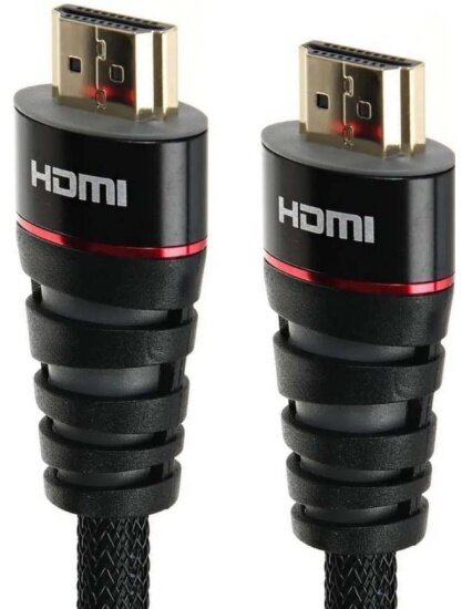 Кабель HDMI Vcom 19M/M ver. 2.0 черные коннекторы, 3m (CG526S-B-3M)