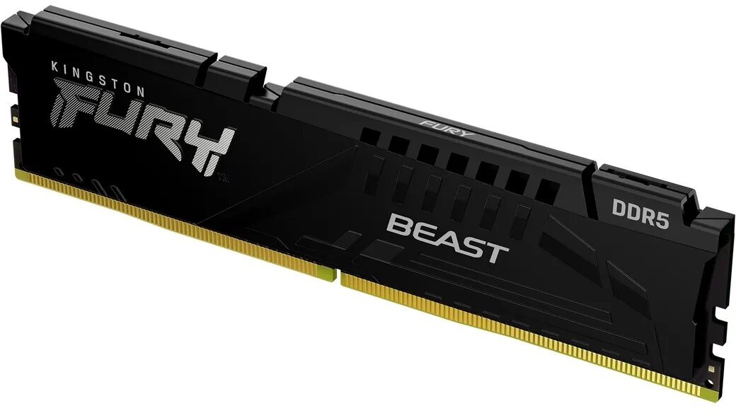 Оперативная память 16GB Kingston DDR5 6000 DIMM FURY Beast Black Gaming Memory KF560C40BB-16 Non-ECC, CL40, 1.25V, 1RX8 , RTL