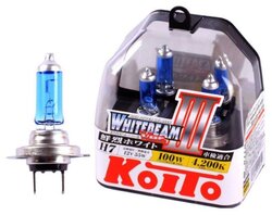 Лампа автомобильная галогенная KOITO Whitebeam III H7 P0755W 4200K 12V 55W (100W) 2 шт.