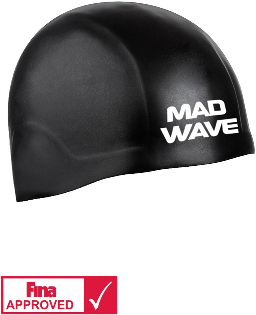 Mad Wave Силиконовая шапочка R-CAP FINA Approved (Черный, L)