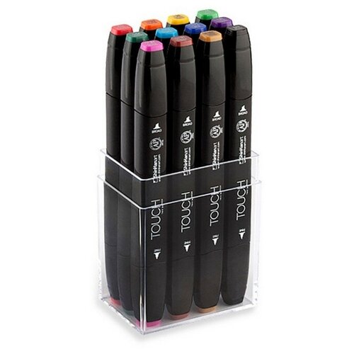 Набор маркеров художественных Touch Twin, основные цвета, 12шт. (1101213) набор маркеров художественных touch twin основные цвета 12шт 1101213