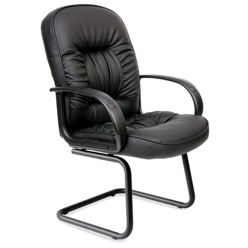 Конференц-кресло Chairman СН 416-V, кожзам черный, металл черный, 1шт.