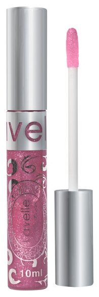 Lavelle Collection, Блеск для губ Lip Gloss Silver, тон 39, темно-розовый искрящийся, 10 мл