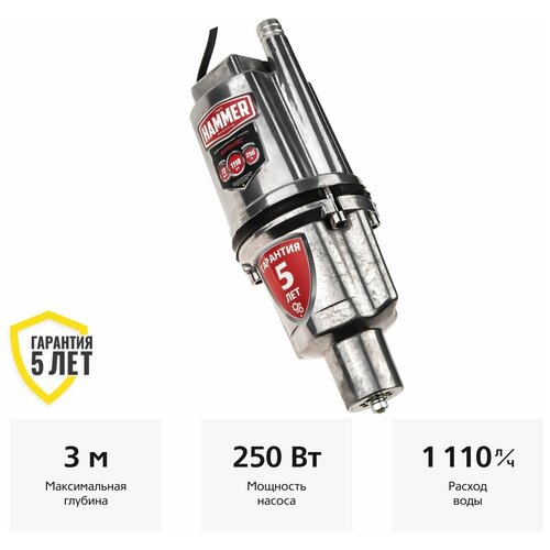 Колодезный насос Hammer NAP 250BC 16 250 Вт 3370₽