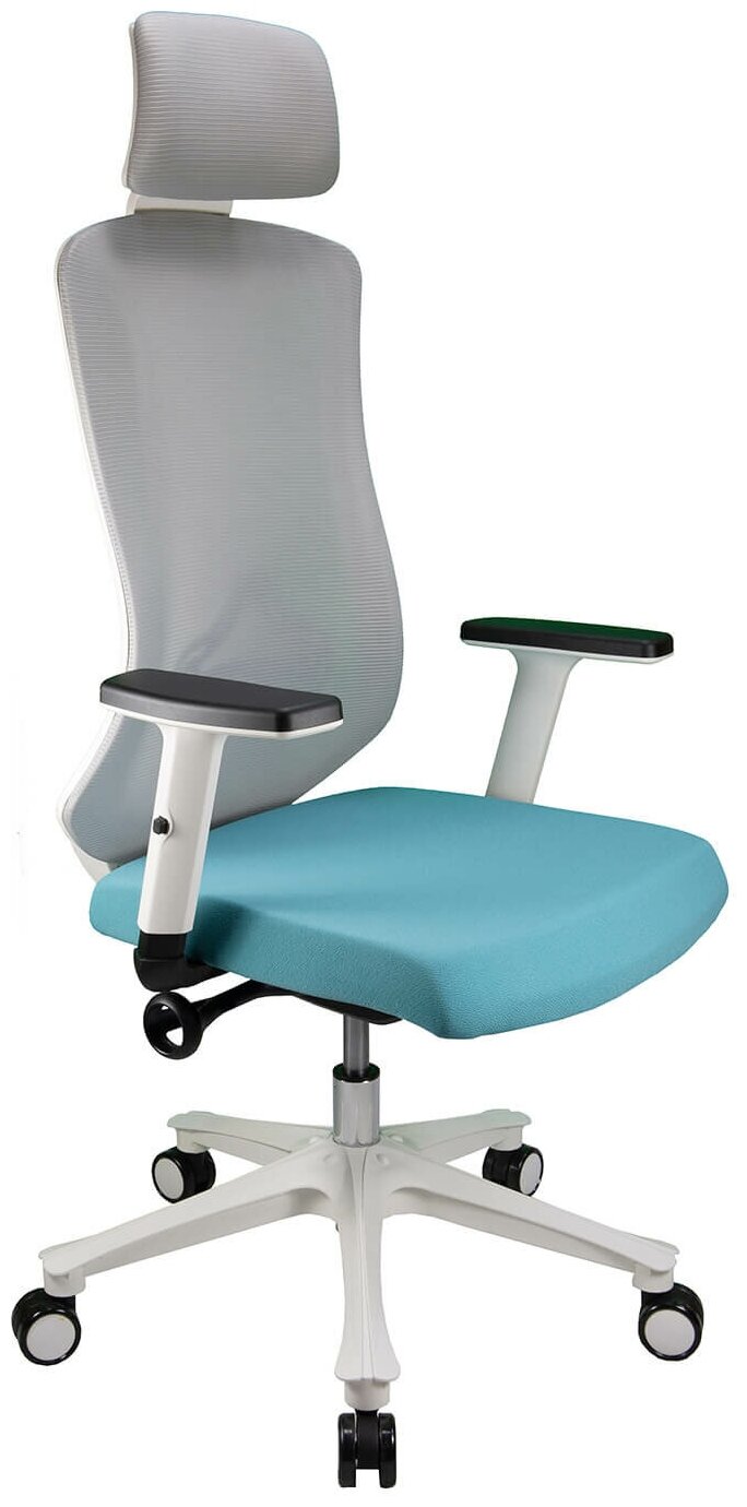 Компьютерное кресло Riva Chair AW2101 серый/бирюзовый