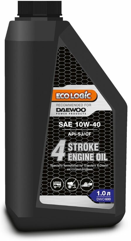 Масло 4-тактное DAEWOO EcoLogic DWO 600 (SAE 10W-40, 1л)