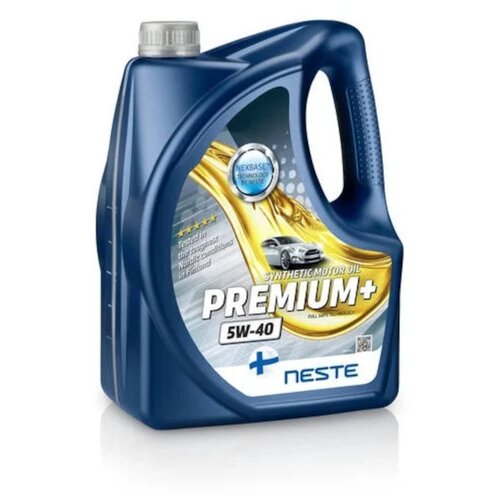 Синтетическое моторное масло Neste Premium+ 5W-40, 4 л.