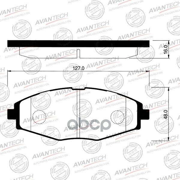 Колодки Тормозные Дисковые Avantech (Противоскрипная Пластина В Компл.) AVANTECH арт. AV049