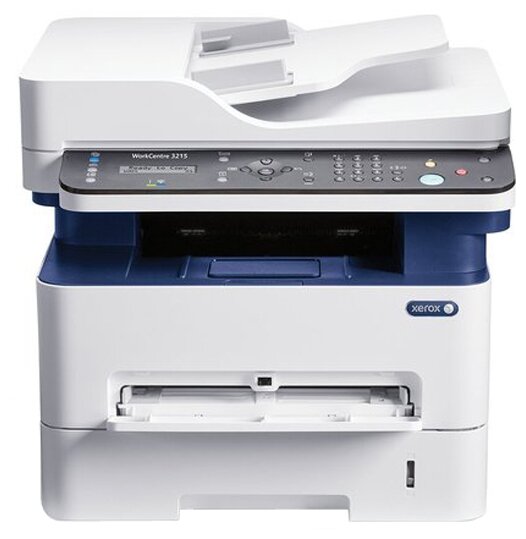 МФУ лазерное Xerox WorkCentre 3215NI, ч/б, A4, белый/синий