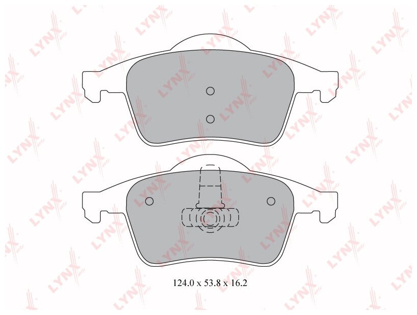 Колодки тормозные дисковые зад LYNXauto BD-7812
