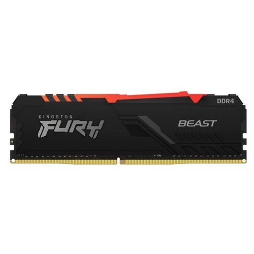 Оперативная память Kingston DDR4 8Gb 2666 MHz pc-21300 FURY Beast Black RGB KF426C16BBA8 347500₽