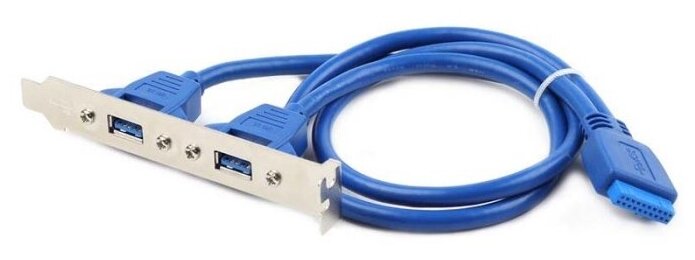 Планка USB3.0 Cablexpert CC-USB3-RECEPTACLE вывод 2-х портов usb3.0 с материнской платы на корпус