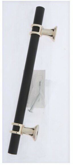 Ручка скоба CAPPIO, м/о 128 мм, d=12 mm, пластик, цвет золото/черный - фотография № 3