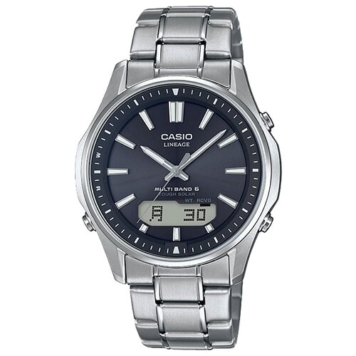 Наручные часы CASIO Wave Ceptor LCW-M100TSE-1A, черный, серебряный