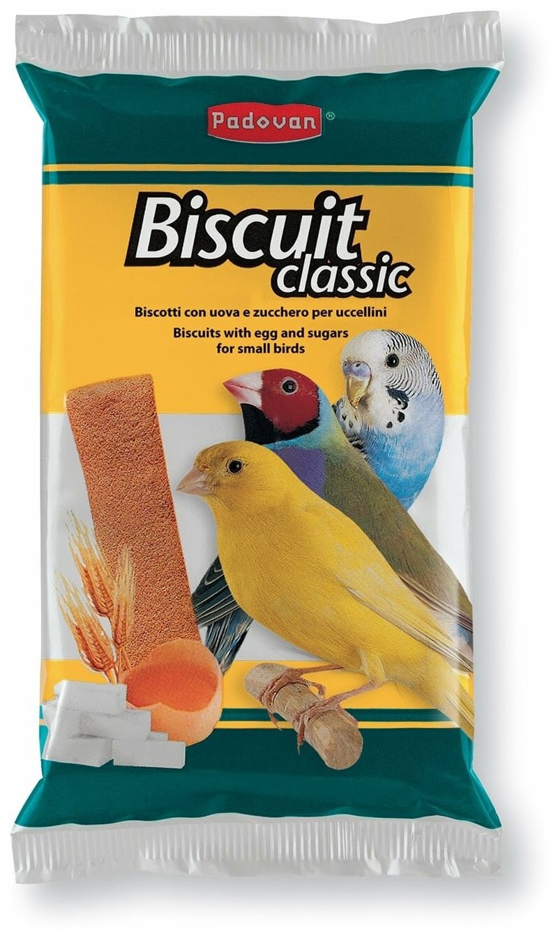 Лакомство для птиц Padovan Biscuit classic сладкие яичные , 30 г