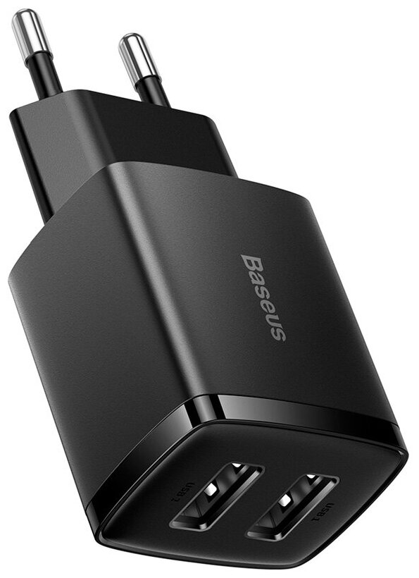 Сетевое зарядное устройство Baseus Compact Charger 2U 10.5W EU Черное (CCXJ010201)