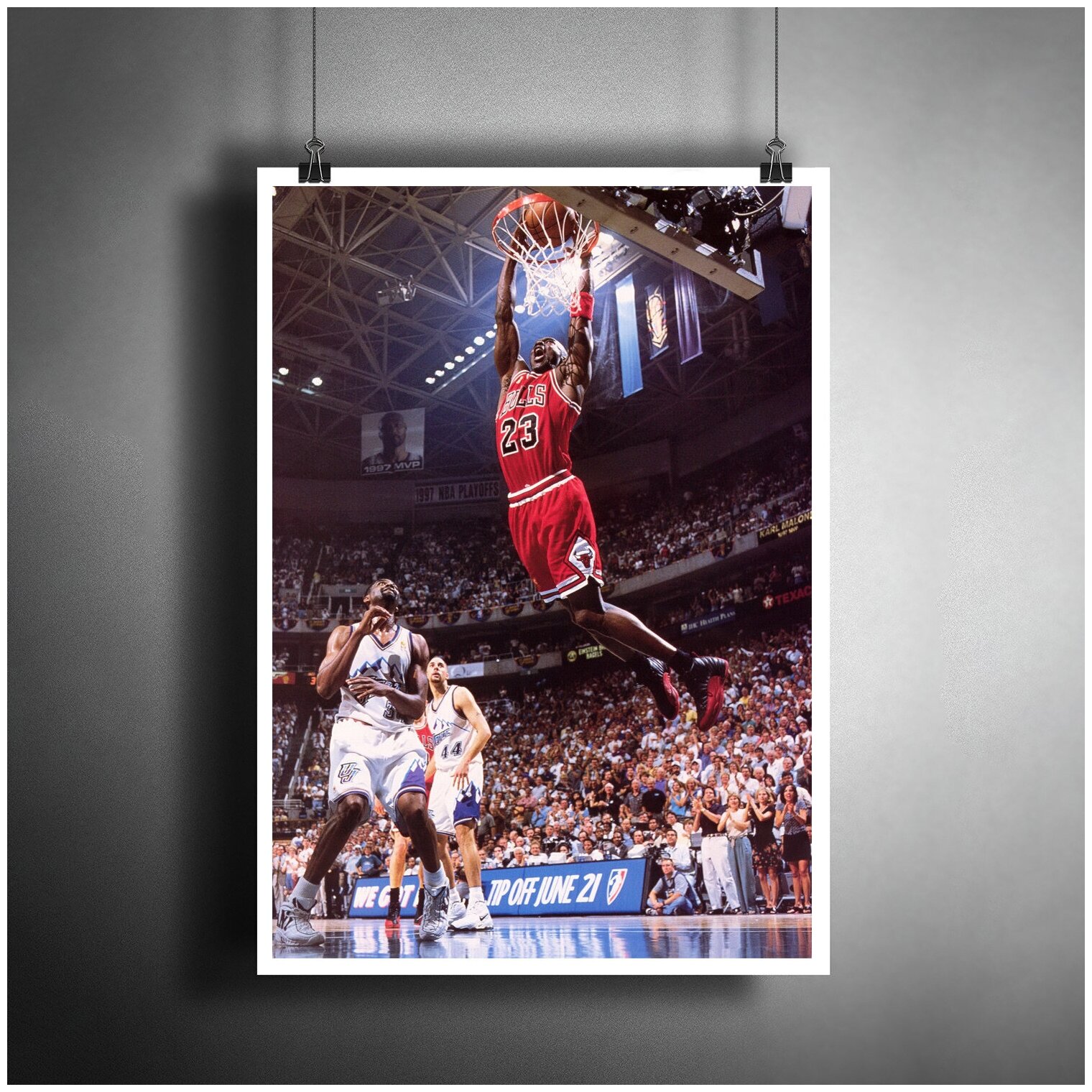 Постер плакат для интерьера "Американский баскетболист Майкл Джордан. Michael B Jordan, NBA"/ Декор дома, офиса, комнаты A3 (297 x 420 мм)