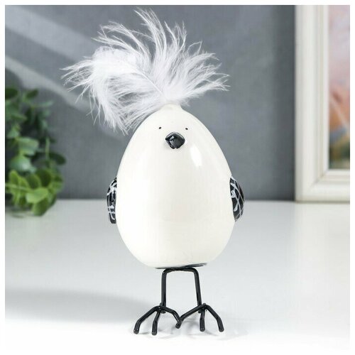 Сувенир керамика Птенчик с хохолком 63х63х82 см 841₽