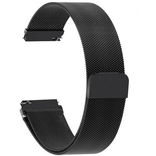 Миланский металлический ремешок для умных смарт часов Apple Watch series 1-7 и Эпл Вотч SE 38-40 mm (milanese loop) / Ремешок миланская петля на магнитной застежке для часов Эппл, Черный