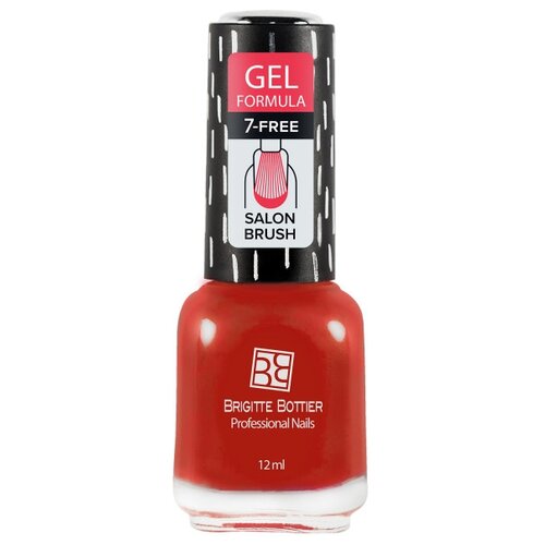 Brigitte Bottier Лак для ногтей Gel Formula, 12 мл, тон 46 классический красный