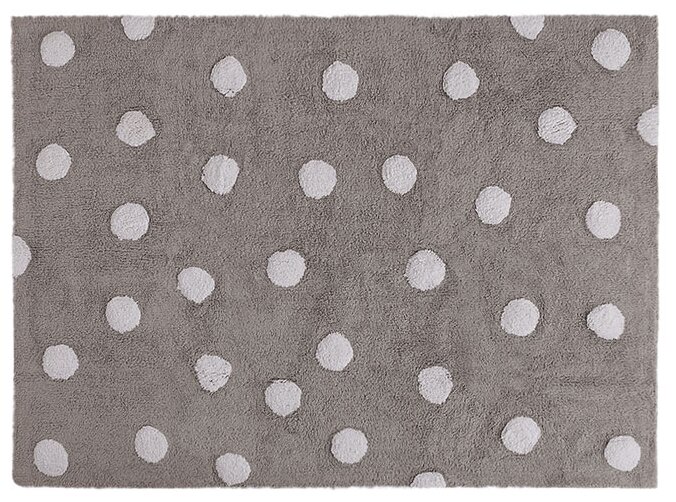    Lorena Canals Cotton Polka Dots Grey-White C-00005  (120*160 )