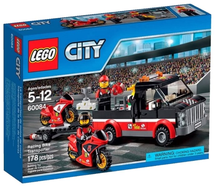 Лего 60084 Перевозчик гоночных мотоциклов - конструктор Lego Сити
