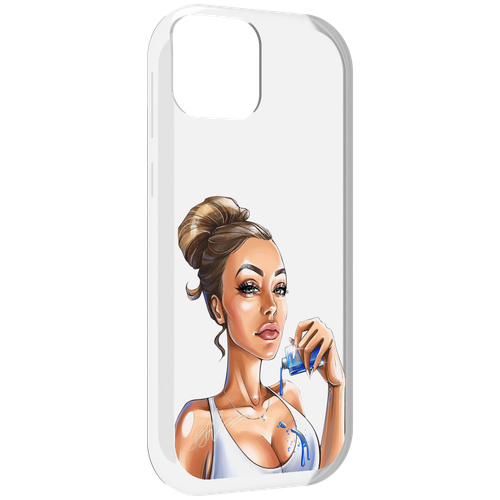Чехол MyPads девушка-пролила-краску женский для UleFone Note 6 / Note 6T / Note 6P задняя-панель-накладка-бампер