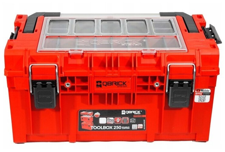 Ящик для инструментов Qbrick System PRIME Toolbox 250 Expert Red Ultra HD Custom 535x327x277 мм - фотография № 2