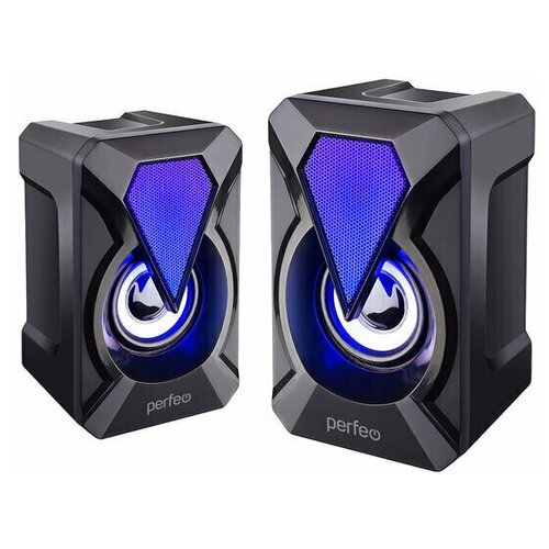 Акустика Perfeo PF-A4439 FLAMES (USB 2.0) (черный) perfeo колонки disco 2 0 мощность 2х3 вт usb чёрн game design rgb подсветка