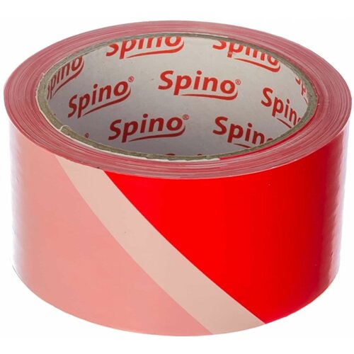 лента spino 62425 24 мм x 50 м 1 шт Сигнальная лента SPINO 50ммx100м красно-белая PE 78050