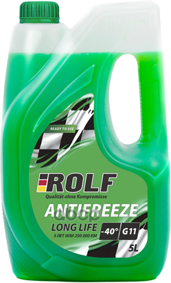 Антифриз Готовый G11 5Л Antifreeze Rolf G11 Green 5L ROLF арт. 70014