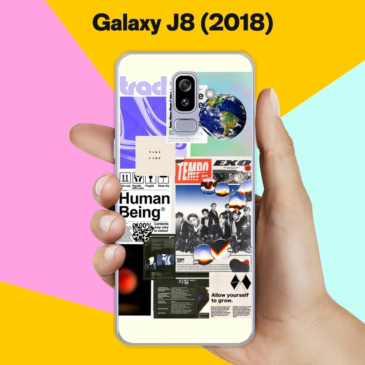 Силиконовый чехол на Samsung Galaxy J8 (2018) Pack 3 / для Самсунг Галакси Джи 8 2018