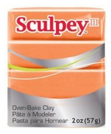 Полимерная глина Sculpey III, цвет - 1634 оранжевый, 57 г