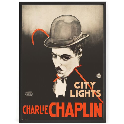 Постер на стену Огни большого города Чарли Чаплина - 1931 City Lights 50 x 40 см в тубусе