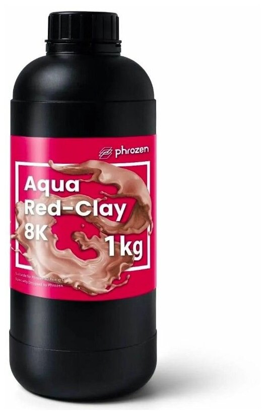 Фотополимерная смола Phrozen Aqua 8K Red-Clay, красная глина, 1 кг.