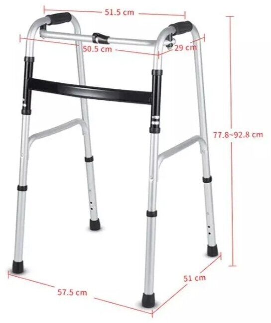 Ходунки для взрослых и пожилых, инвалидов. Медицинские шагающие для реабилитации после травм и инсульта, складные облегченные алюминиевые