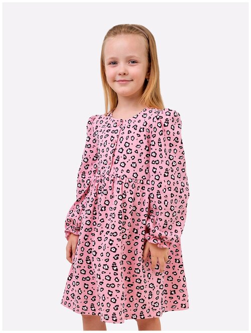 Платье HappyFox, хлопок, размер 128, розовый