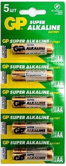 Батарейка GP Super Alkaline AA, в упаковке: 4 шт. — купить в интернет-магазине по низкой цене на Яндекс Маркете