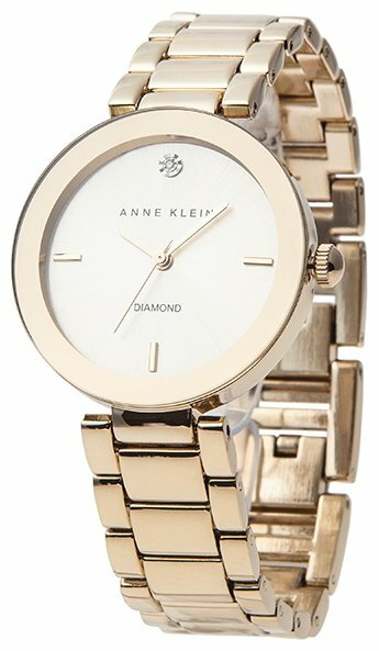 Наручные часы ANNE KLEIN Diamond Dial 1362CHGB, золотой, желтый