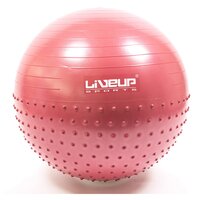 Массажный мяч LiveUp HALF MASSAGE BALL+9' handpump Унисекс LS3569 65см