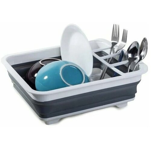 Сушилка для посуды складная силиконовая Haifisch (Серый)