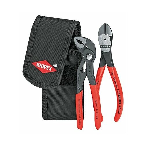 Набор шарнирно-губцевого инструмента Knipex 00 20 72 V02, 2 предм., черный/красный набор шарнирно губцевого инструмента knipex 00 20 72 v01 2 предм серебристый красный