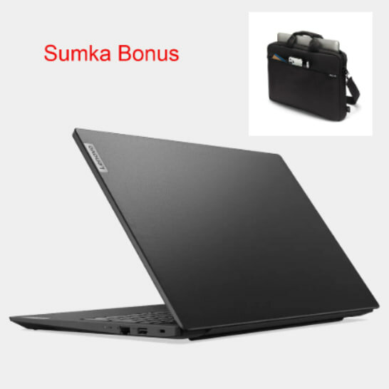 Ноутбук Lenovo V15 G2, Intel N4500(2,8 ГГц), DDR4 4 ГБ, SSD256 ГБ, IPS15.6 FHD, sumka bonus