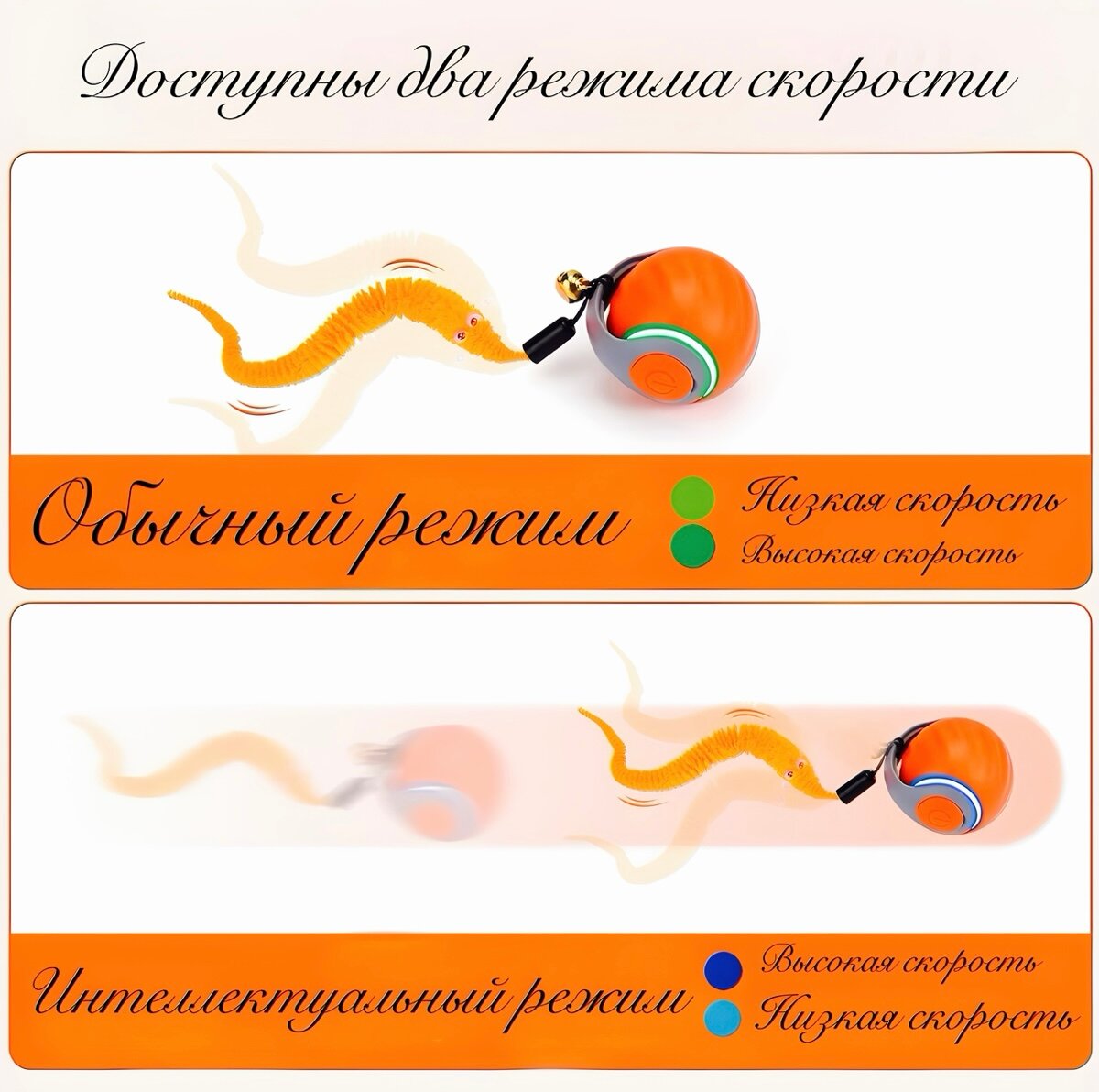 Игрушка для кошек интерактивный умный мячик — фото 1
