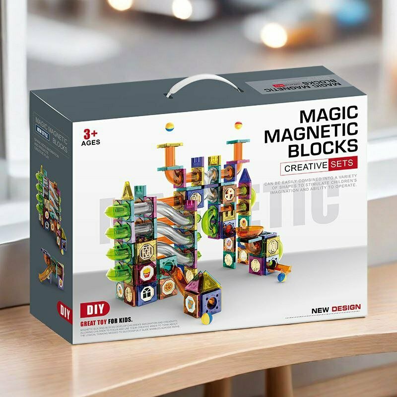 Конструктор магнитный детский DIY 160 деталей с эффектами — фото 1
