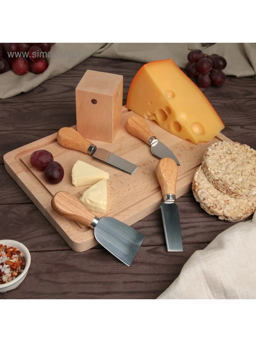 Элегантный набор ножей для сыра на магнитной подставке
